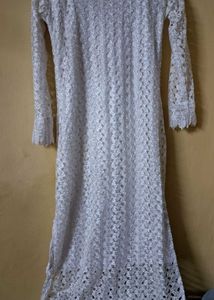 Beautifull Of White Kurta Strighth Long