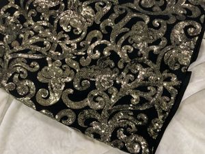 ✨ Black &amp; Gold Sequin Embroidered Mini Skirt✨