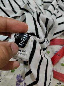 Striped Twist-Front Top