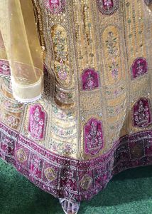 Gold Embroidered Lehenga rajwadi