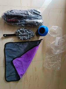 New Car Cleaning Kit with Duster, Dustbin &amp; Towel