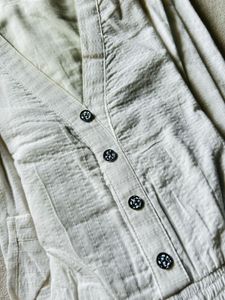 🌼Beautiful Offwhite Cotton Kantha Comfy Dress