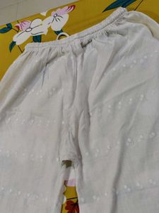 White Chicken Karo Pant Plazo