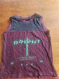 Sleeveless T Shirt For Kids