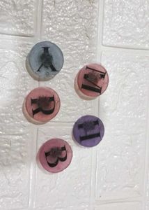 Initial Resin Keychains All 5