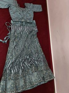 Grey Lehenga /Choli With Grand Sequence Work