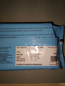 Combo Mamaearth Makeup Remover wipes and facewash
