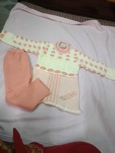 Woolen Baby Girl Clothing Set