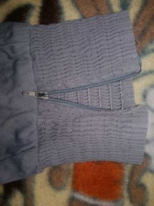 Grey Cotton Blend Trousers