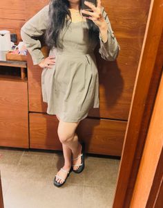 Elegant Square Neck Mini Dress