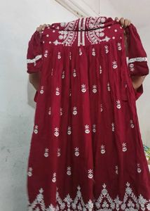 Chikenkari Gown With Legings