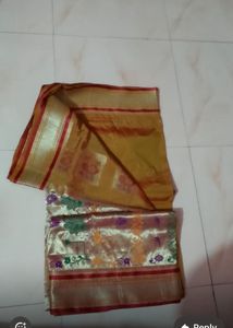Musturd Yellow Maroon Saree