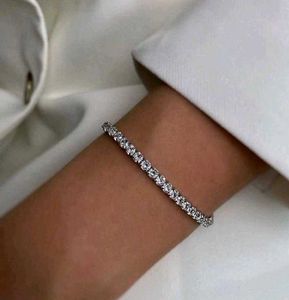 Cubic Zirconia Tennis Bracelet Anti Tarnish