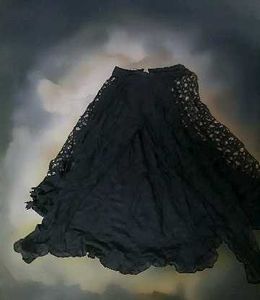 Elegant Black Ethnic Skirt