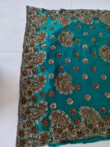 pure georgette heavy handwork saree