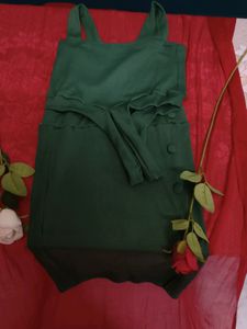 Green Romper with Belt