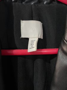 HnM Black Faux Leather blazer