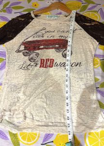 Beautiful Lace Sleeve Imported Tee