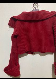 Red Knit Cardigan