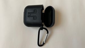 Matte Black  Silicon AirPods Case  Keychain