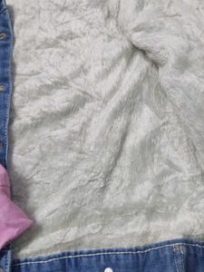 Denim Jacket with Kitty Details