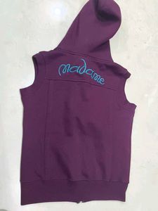 Sleeveless Purple Hoodie