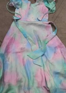 New Pastel Tie-Dye Dress long full length