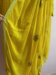 Yellow Patiala Embroidered Set