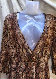 181212 Snakeskin Print Mini Dress