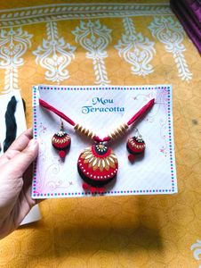Terracotta Necklace Set Of 2