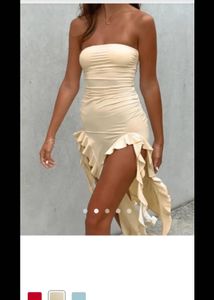 Chic Strapless Ruffle Mini Dress