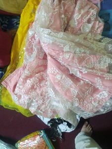 Pink Halter Neck Both Sided Embroidery Work DressD