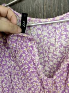 Rio Lavender Top With Button Back