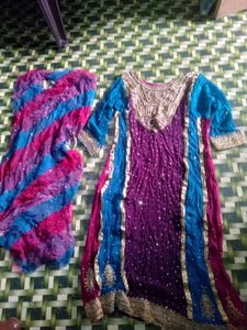 Very Beautiful And Bright Colour With Heavy Work Only Need Iron Full New