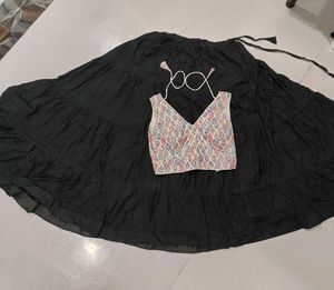 Ethnic Skirt & Blouse Set