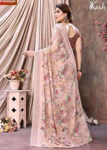 Elegant Floral Georgette Saree