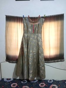SILVER GREY GOWN..
