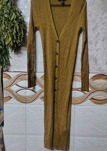 Elegant Knit Button-Down Dress