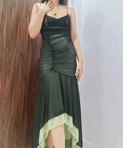 Stunningly sexy Assymetrical length glittery bodyc