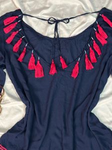Gulabi Tassel Top💗