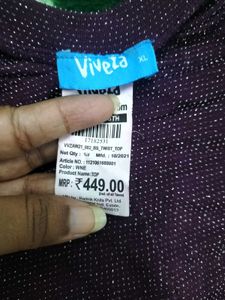 Sparkly Wine Coloured Top