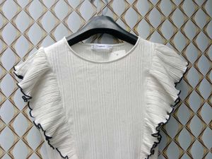 New With Tag Off White Korean Ruffled Top