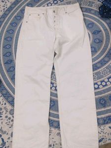 White Straight Leg Jeans
