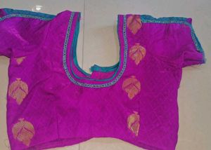 Elegant Purple &amp; Blue Saree
