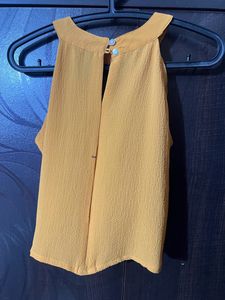 Sleeveless Solid Cropped Top - M