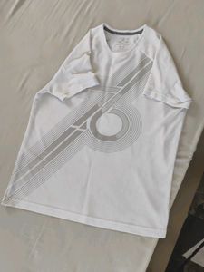 White Graphic Print Tee