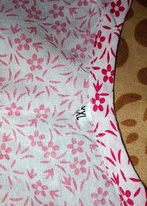 Floral Print Short Kurti with Embroidery