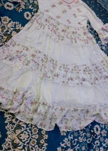 Floral Embroidered Tiered Dress