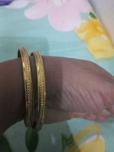 Gold-toned Bangles (Set of 2)