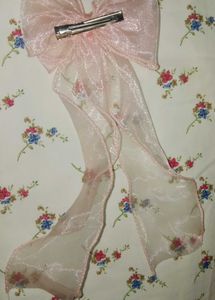 Pink Organza Hair Bow